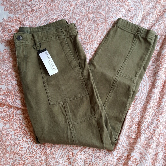 Olive green skinny jeans
