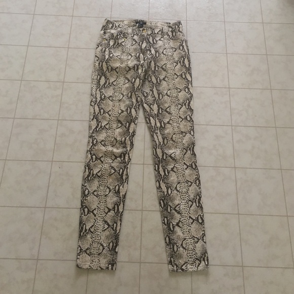 H&M snake print jeans