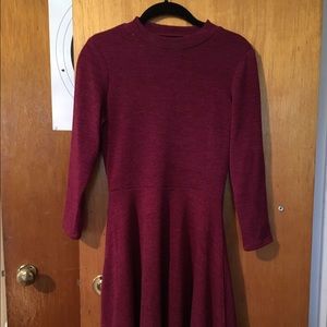 Maroon sweater dress