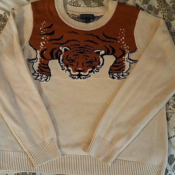 Forever 21 Plus Tiger Sweater