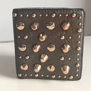 JUICY COUTURE WALLET STUDDED METALLIC WALLET