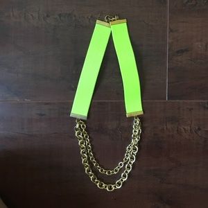 Leather and Chain Necklace