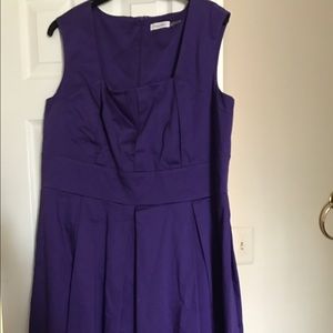 Calvin Klein size 16W eggplant empire waist dress