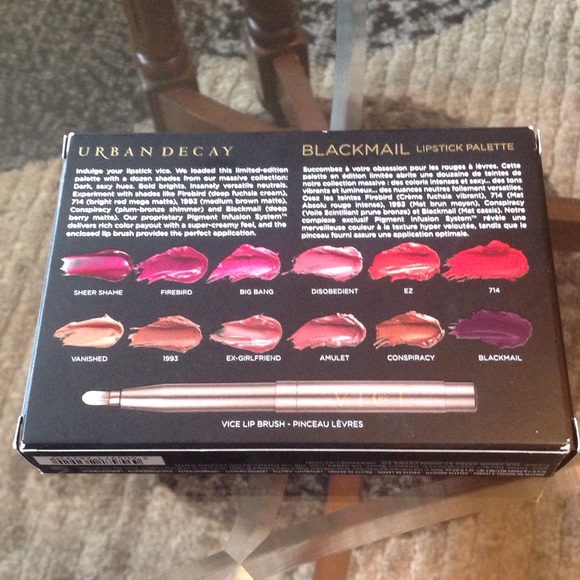 ๐HP๐URBAN DECAY BLACKMAIL VICE LIPSTICK PALETTE - Picture 3 of 3