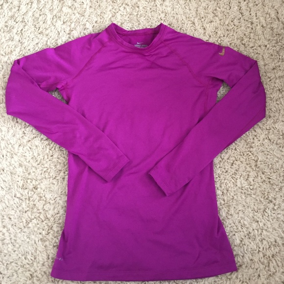 Nike Pro Magenta long sleeve compression shirt