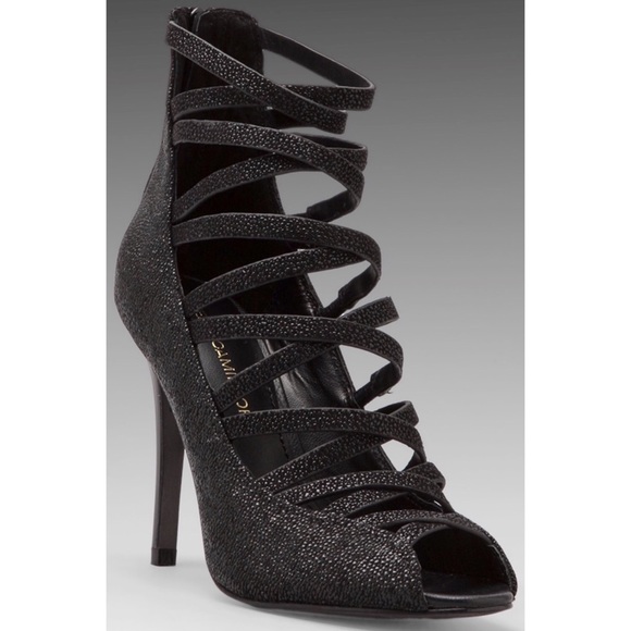 Rebecca Minkoff Shoes - Rebecca Minkoff Mabel Stingray Pebble Leather Heel