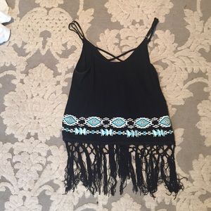 Fringe tribal shirt