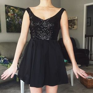 ASOS Petite Black Sequin Dress