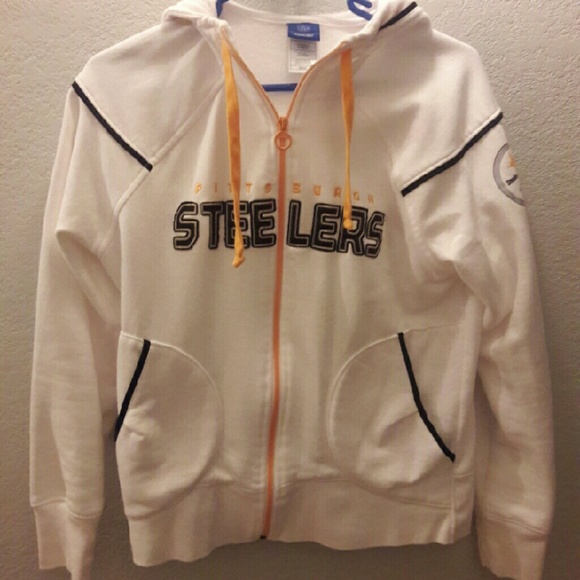 White Women's Steelers Hoodie - Medium
