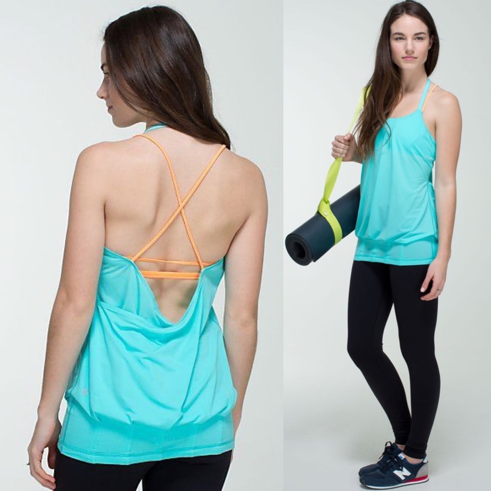 NWT Lululemon Flow & Go Tank 6 angel blue