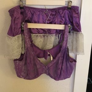 NWT Lane Bryant/Cacique Bra and garter skirt