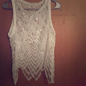 See through lace shirt