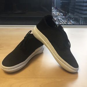 Clear weather Futuristic Woven Lace Up Sneakers