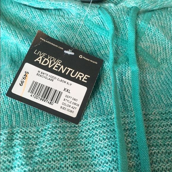 Sweatshirt with pocket,blue - Picture 2 of 4