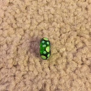 Pandora Glass Bead "Green Bubbles"