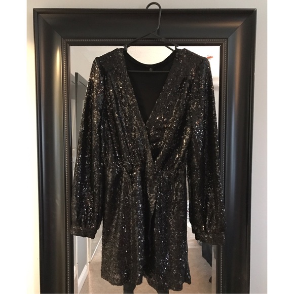 Black Sequin Dress