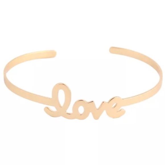 ⚜2x HP⚜️Love 💕 bangle bracelet 14k plated gold⚜ - Picture 3 of 4