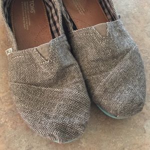 Brown Herringbone TOMS