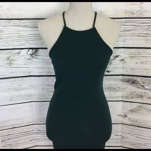 Lucid pink green crossover dress form fitting