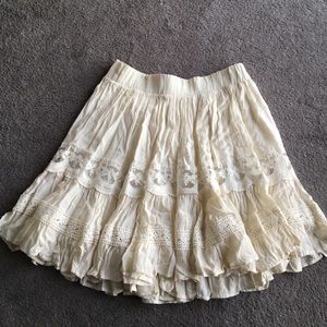 Boho off white lace detail Skirt