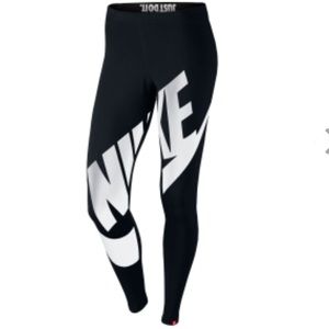 Graphic Nike Logo leggings. Full length.