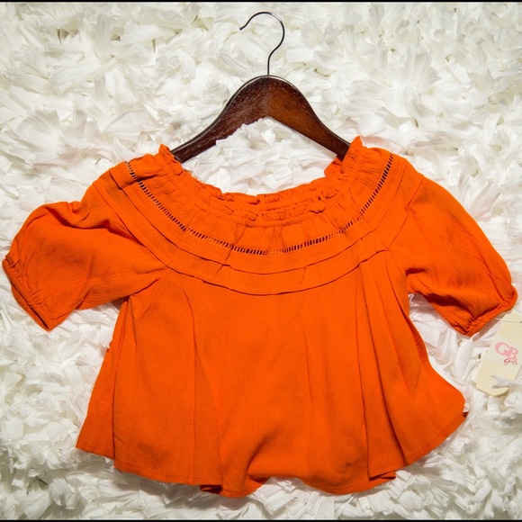 GB Girls Little Girls 6X Gauze Peasant Blouse