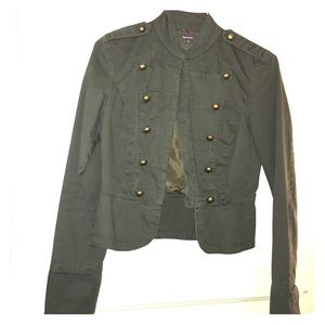 Military style green jacket