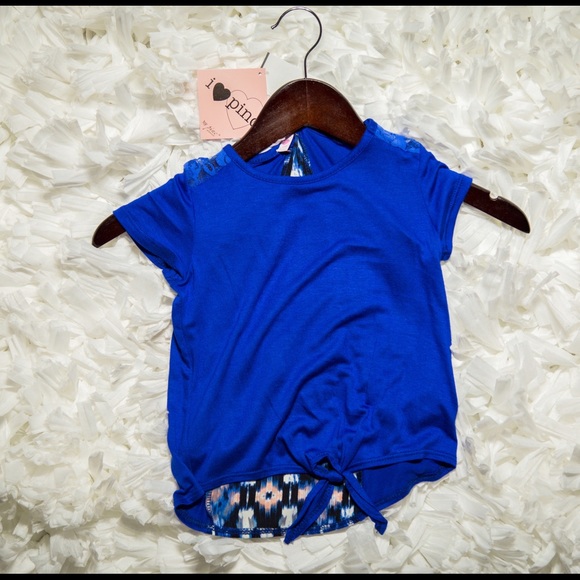 Pinc Little Girls 5 Royal Blue High-Low Top