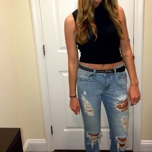 BDG acid wash ripped boyfriend jeans