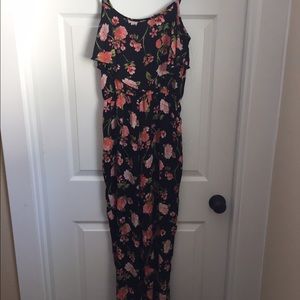 target black floral jumpsuit