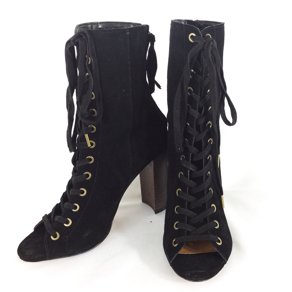Steve Madden black suede booties