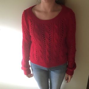Red hollister sweater