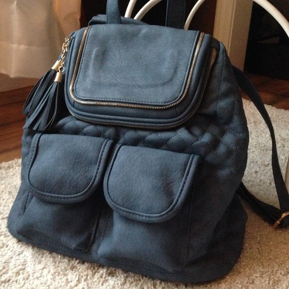 Blue Quilted Fashion Backpack - Picture 1 of 4