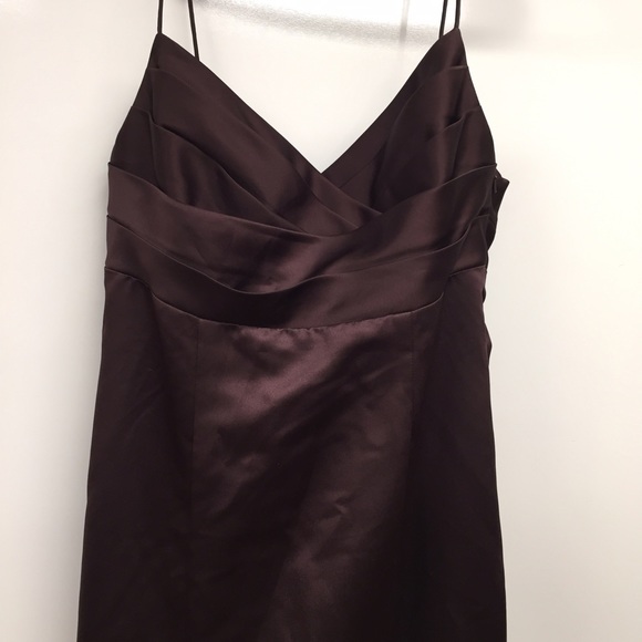 Chocolate Brown Trumpet Gown - Picture 3 of 4