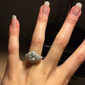 14KT White Gold Engagement Ring 💍💎✨