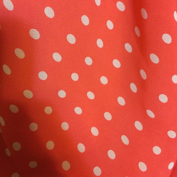 Coral polka dot skirt - Picture 2 of 2