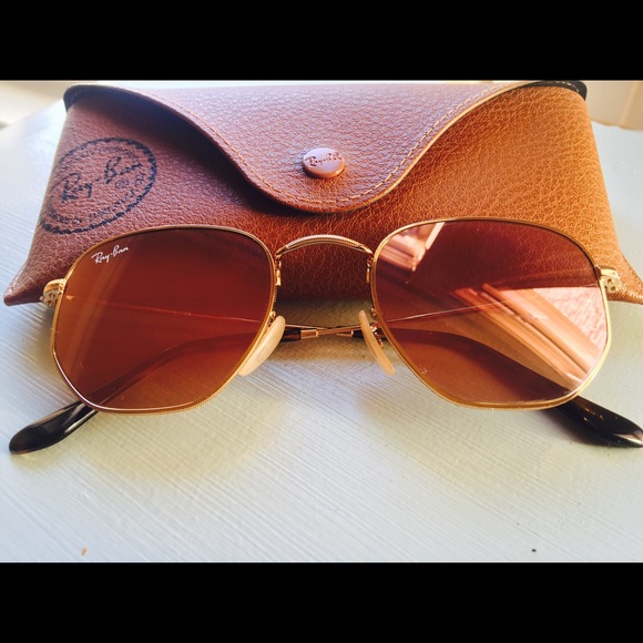 Rayban Hexagonal Flat Sunglasses