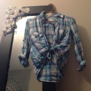 Blue button up shirt