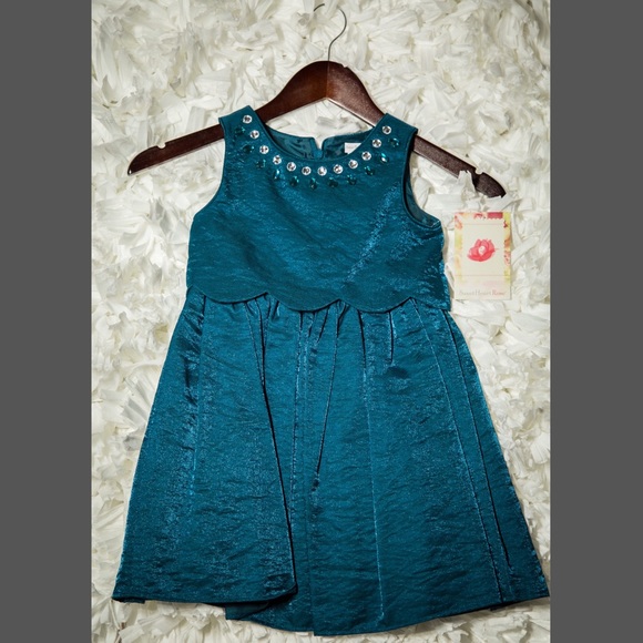 Sweet Heart Rose Girls 5 Sleeveless Pleated Dress