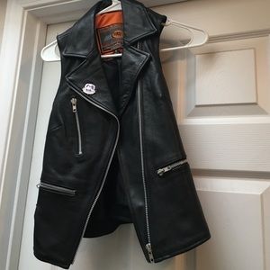 First Classics genuine leather women's biker vest