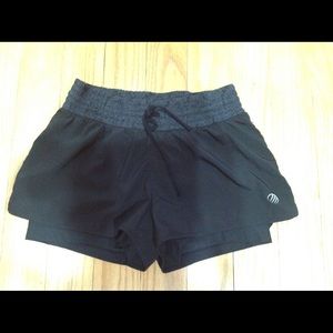 Mondetta black adorable running shorts size M