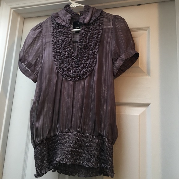 Beautiful Sheer grey/purple dress shirt
