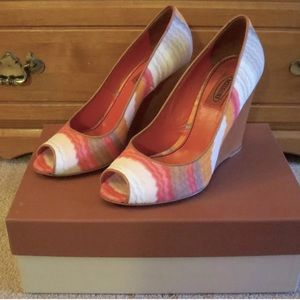 Missoni White and Orange Wedges