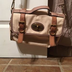 FOSSIL canvas cross body bag