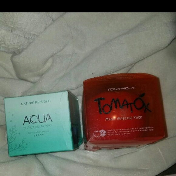 Nwt Aqua face cream and Tomatox face mask