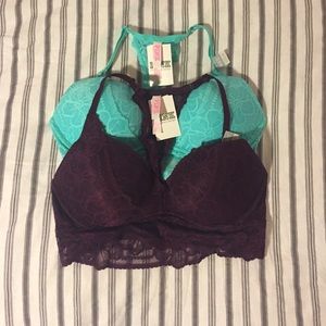 Two push up bralettes from PINK