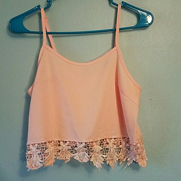 Spaghetti Strap Lace Crop Top