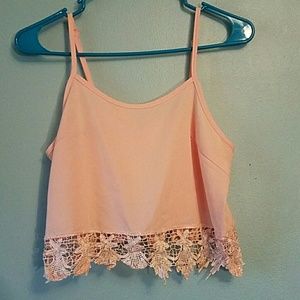 Spaghetti Strap Lace Crop Top