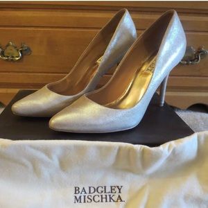 Badgley Mischka Iridescent Nude Heels
