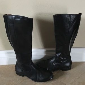 Kenneth Cole Black Leather Riding Boots